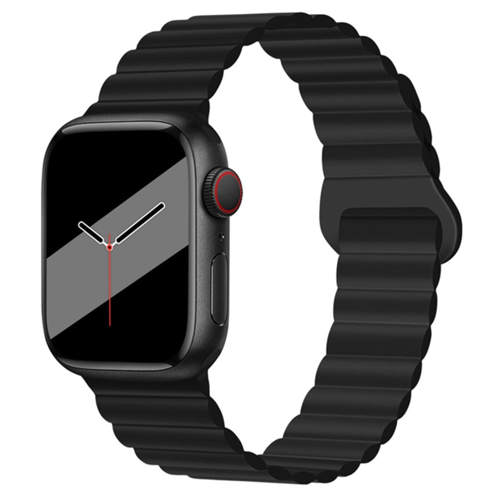 Super flot Apple Watch Series 7 41mm Silikone Urrem - Sort#serie_5