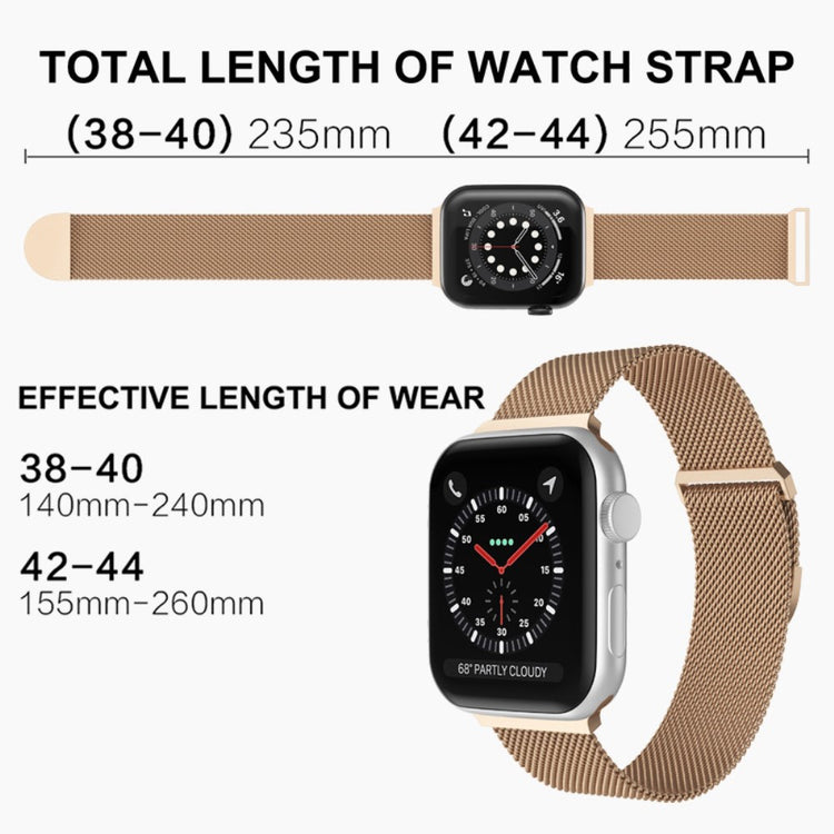 Godt Apple Watch Series 7 41mm Metal Urrem - Guld#serie_3