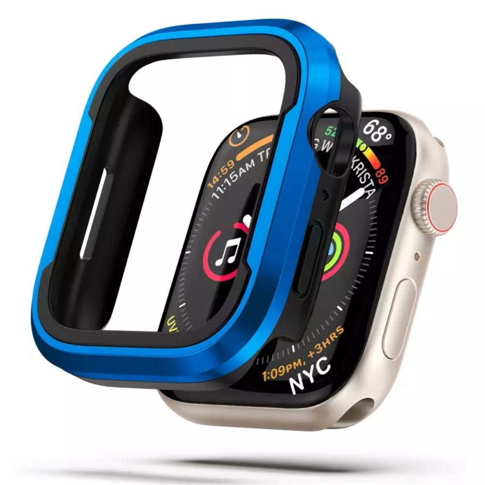 Apple Watch Series 7 41mm  Metal og Silikone Bumper  - Blå#serie_1