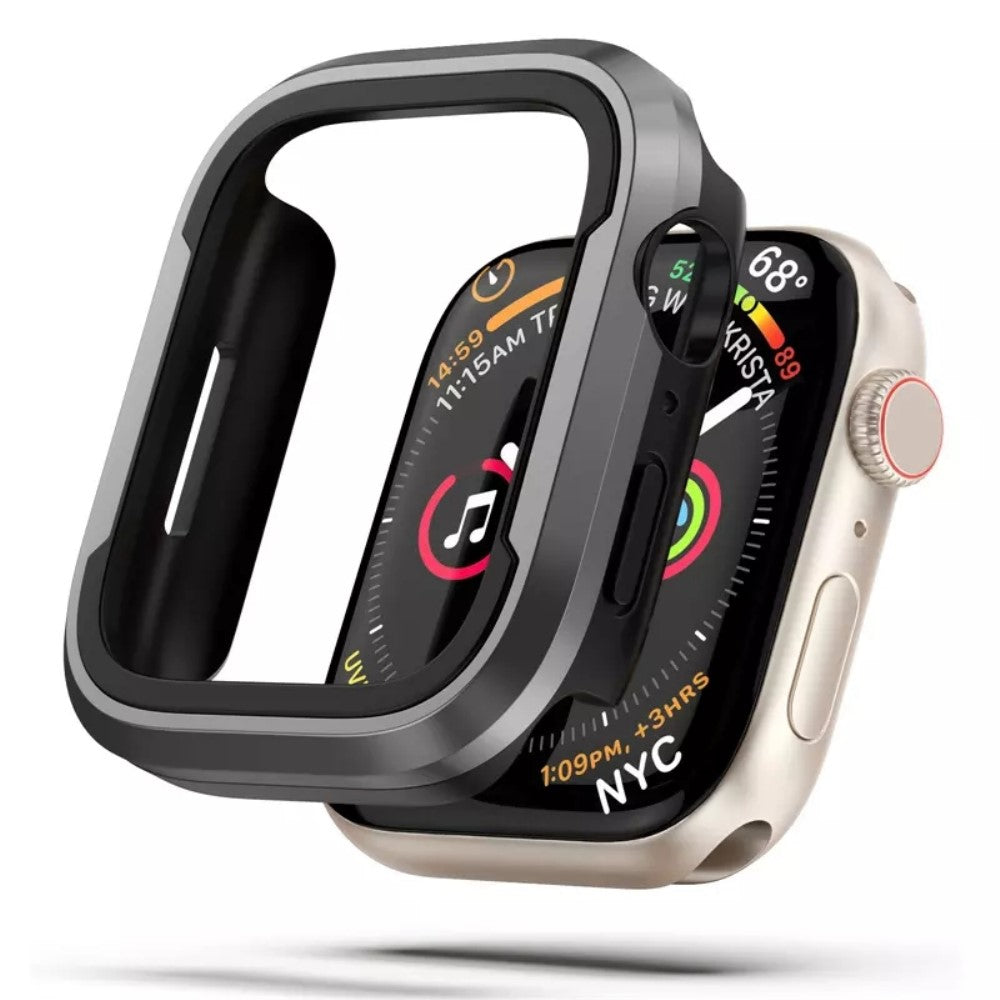 Apple Watch Series 7 41mm  Metal og Silikone Bumper  - Sort#serie_4