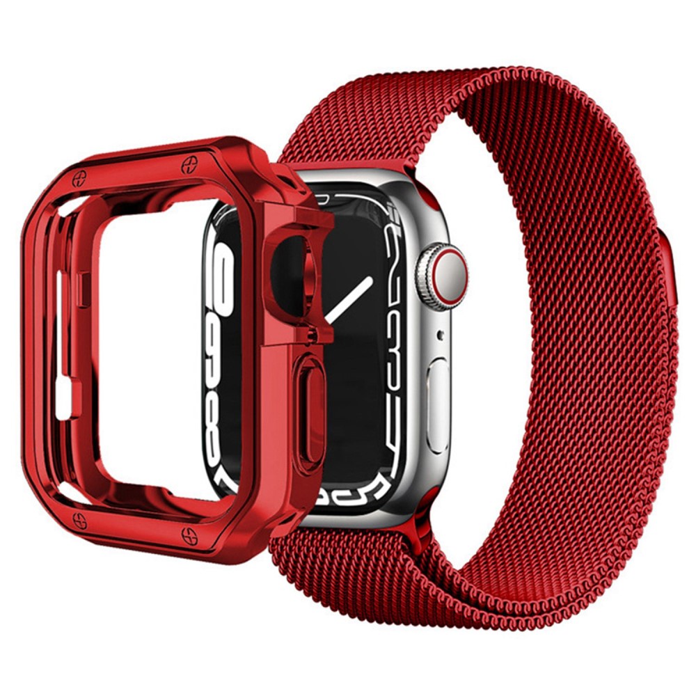 Apple Watch Series 7 41mm  Silikone Bumper  - Rød#serie_2