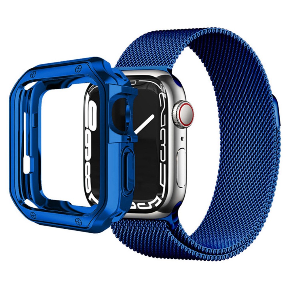 Apple Watch Series 7 41mm  Silikone Bumper  - Blå#serie_4
