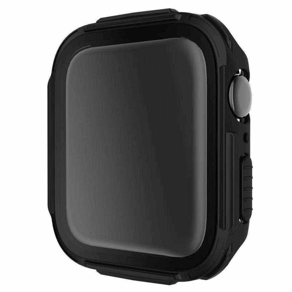 Vildt Flot Apple Watch Series 7 41mm Cover med Skærmbeskytter i Plastik og Hærdet Glas - Sort#serie_3