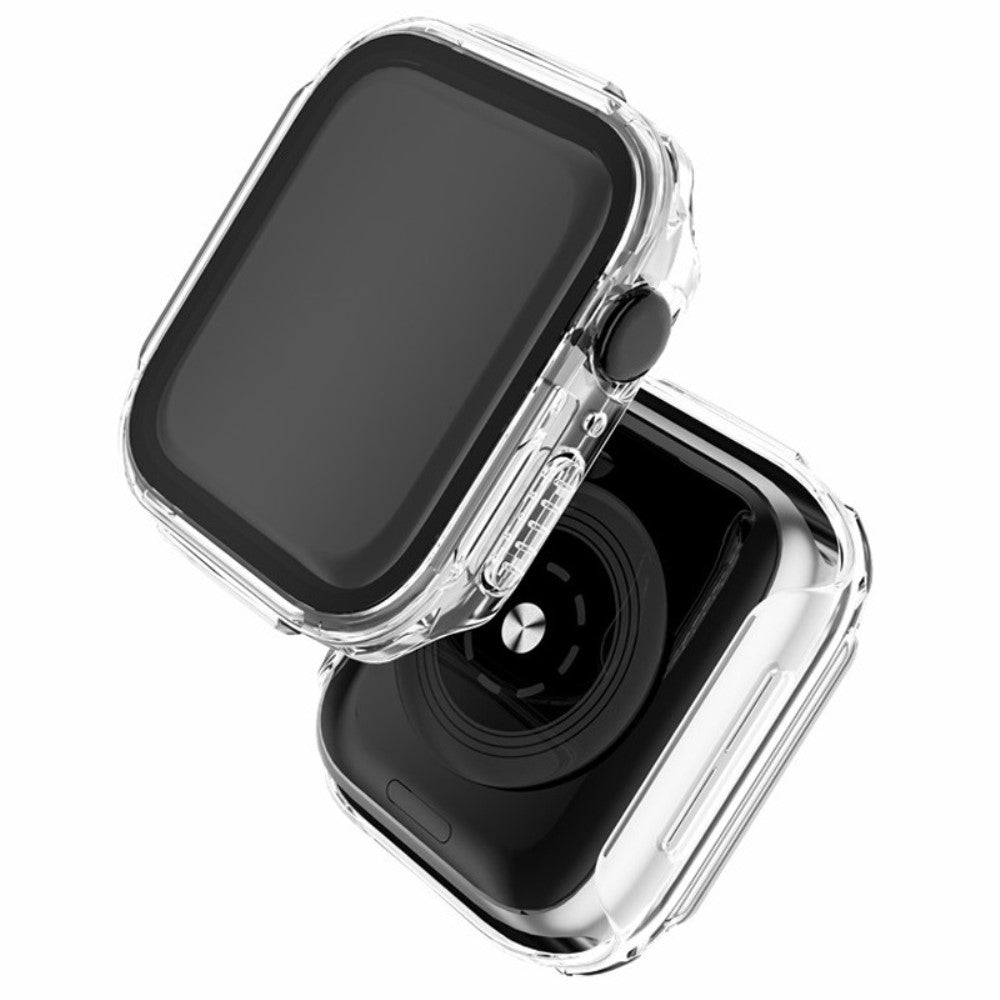 Vildt Flot Apple Watch Series 7 41mm Cover med Skærmbeskytter i Plastik og Hærdet Glas - Gennemsigtig#serie_6