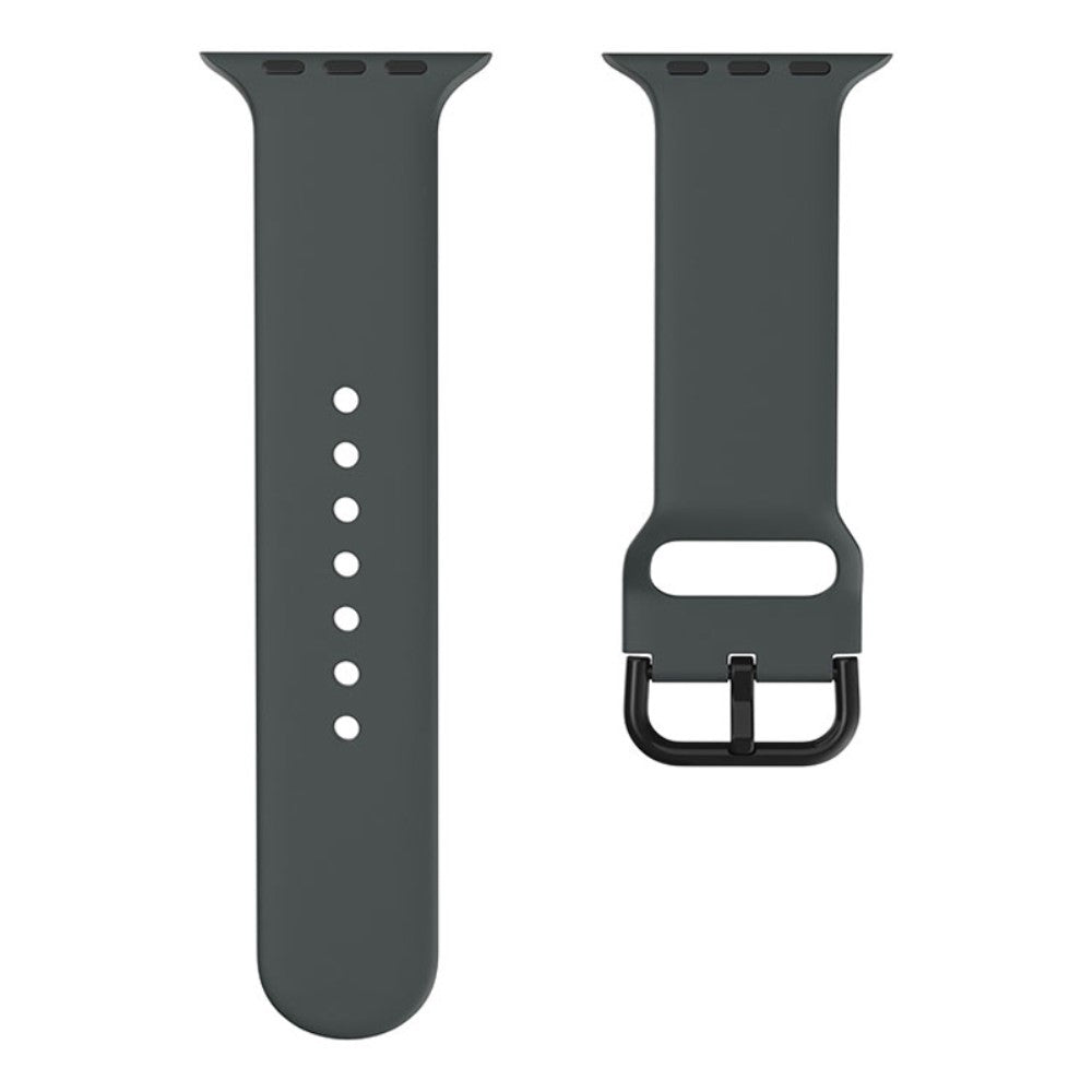 Rigtigt fed Universal Apple Silikone Urrem - Sort#serie_1