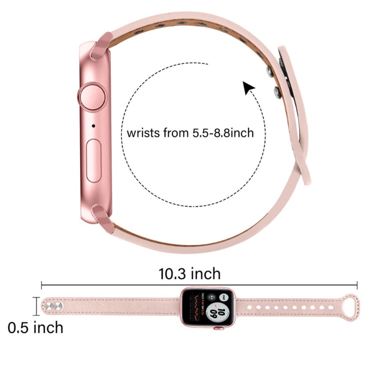 Mega godt Universal Apple Ægte læder Urrem - Pink#serie_4