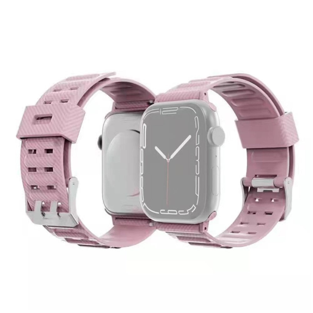 Helt vildt flot Apple Watch Series 7 45mm Silikone Rem - Pink#serie_4