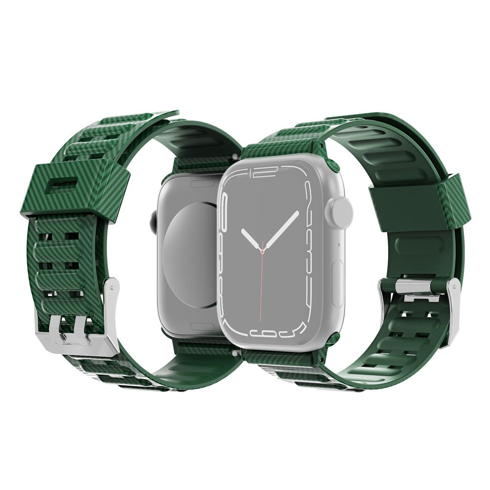 Helt vildt flot Apple Watch Series 7 45mm Silikone Rem - Grøn#serie_5