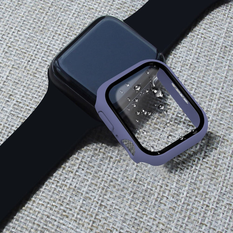 Vildt Godt Apple Watch Series 7 45mm Cover med Skærmbeskytter i Plastik og Hærdet Glas - Blå#serie_5
