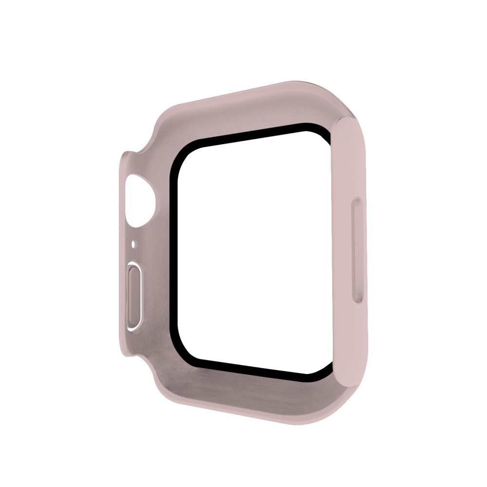 Vildt Godt Apple Watch Series 7 45mm Cover med Skærmbeskytter i Plastik og Hærdet Glas - Pink#serie_6