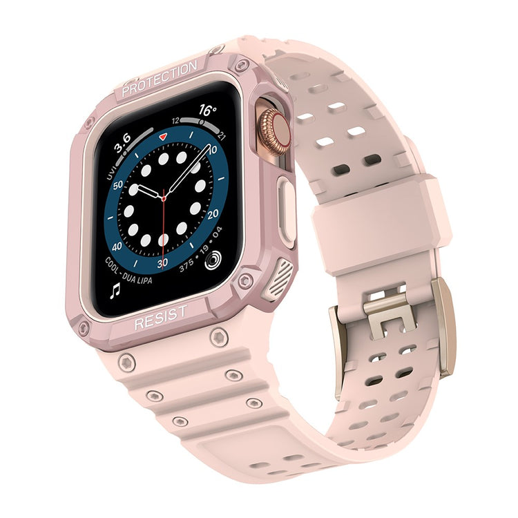Super holdbart Apple Watch Series 7 45mm Silikone Rem - Pink#serie_11