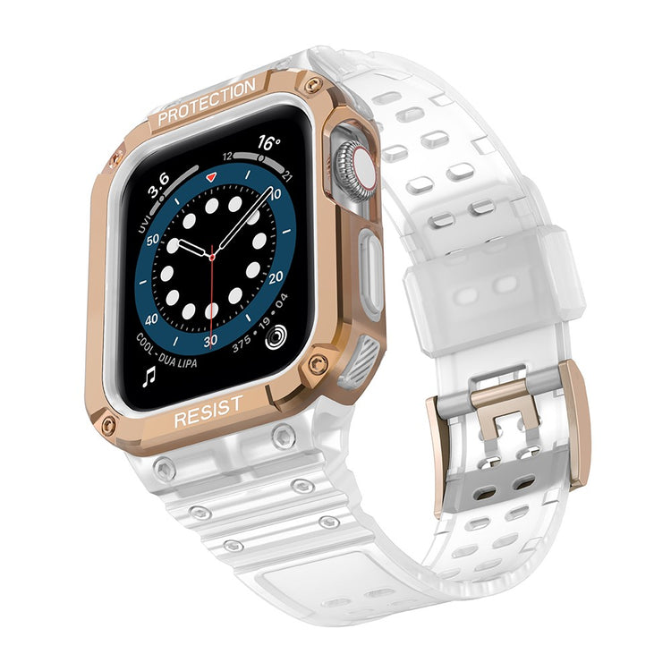 Super holdbart Apple Watch Series 7 45mm Silikone Rem - Pink#serie_3