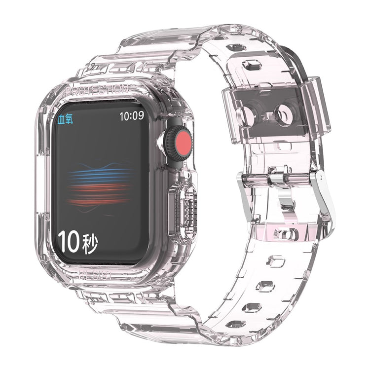 Vildt holdbart Apple Watch Series 7 41mm Silikone Rem - Pink#serie_2