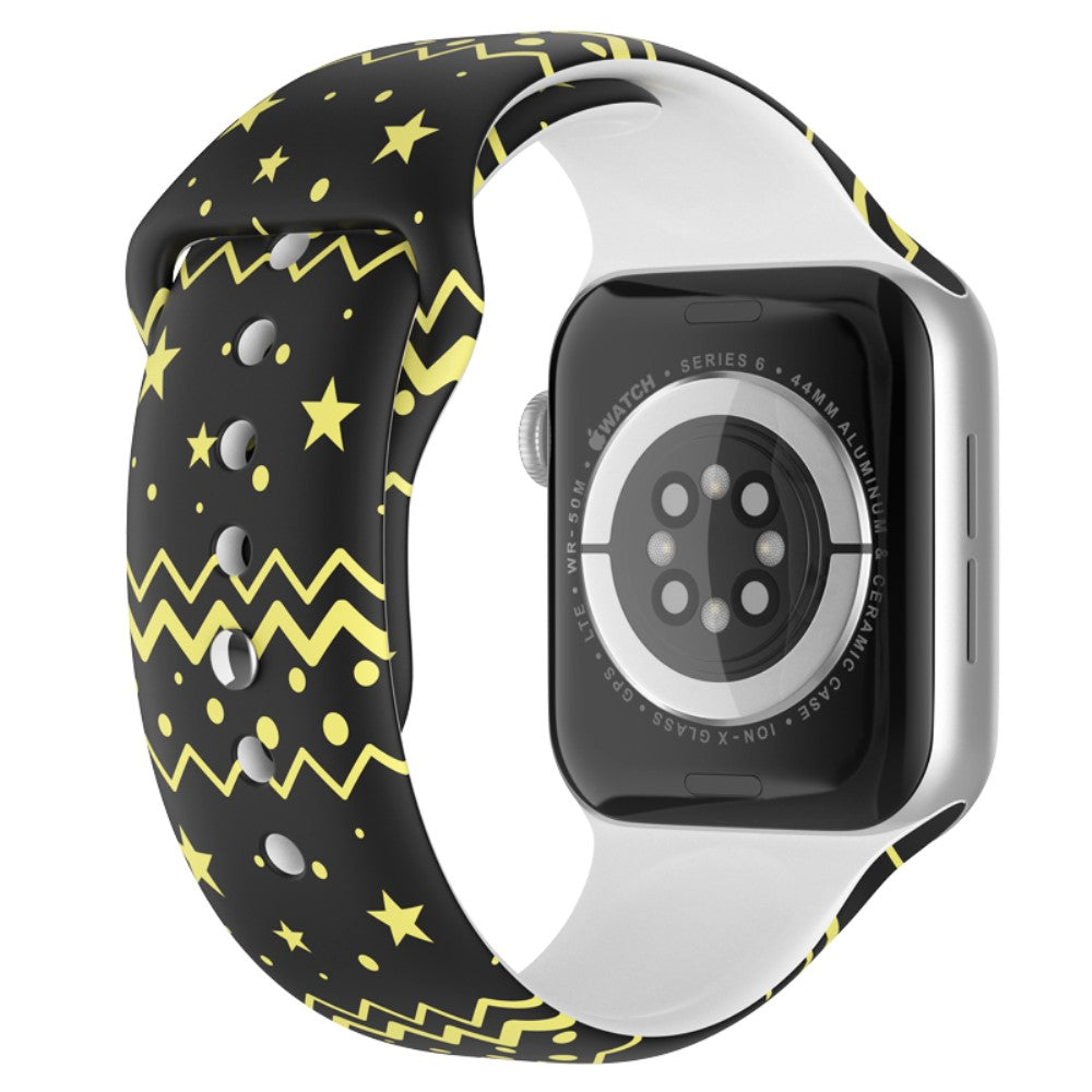 Meget godt Apple Watch Series 7 45mm Silikone Rem - Størrelse: S - Sort#serie_8