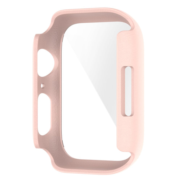 Fed Apple Watch Series 7 45mm Cover med Skærmbeskytter i Plastik og Hærdet Glas - Pink#serie_2