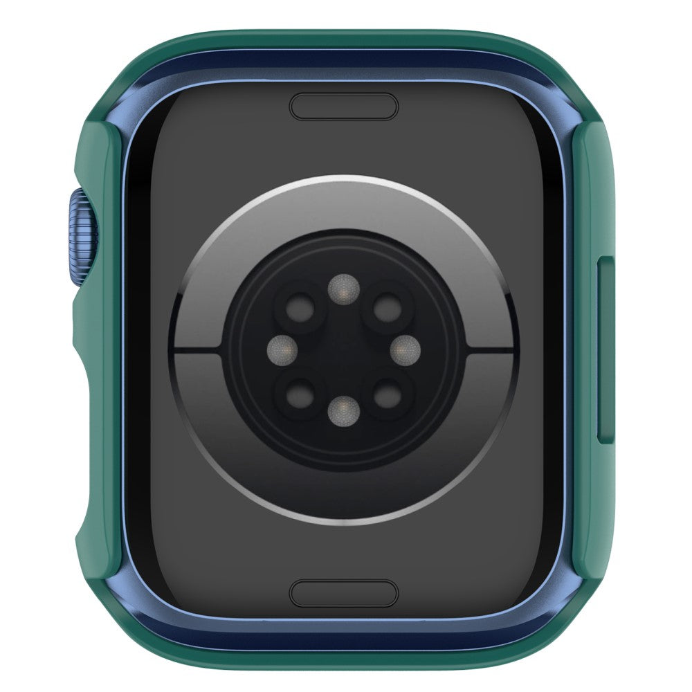 Fed Apple Watch Series 7 45mm Cover med Skærmbeskytter i Plastik og Hærdet Glas - Grøn#serie_3