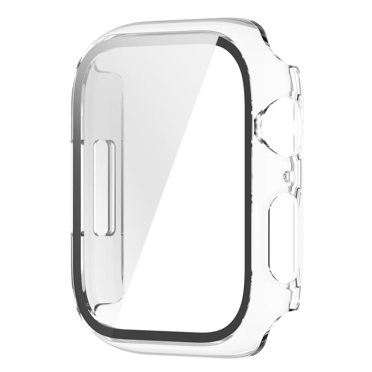 Fed Apple Watch Series 7 45mm Cover med Skærmbeskytter i Plastik og Hærdet Glas - Gennemsigtig#serie_8
