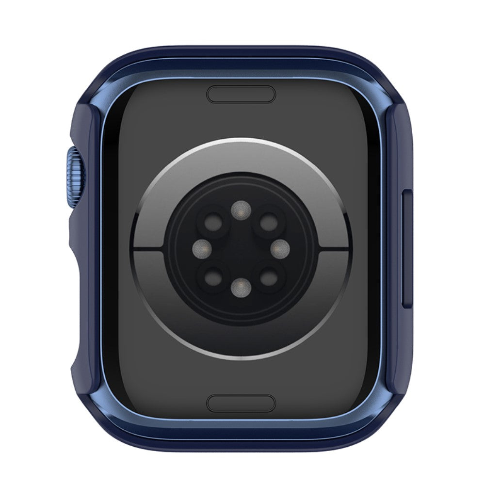 Beskyttende Apple Watch Series 7 45mm Cover med Skærmbeskytter i Plastik og Hærdet Glas - Blå#serie_3