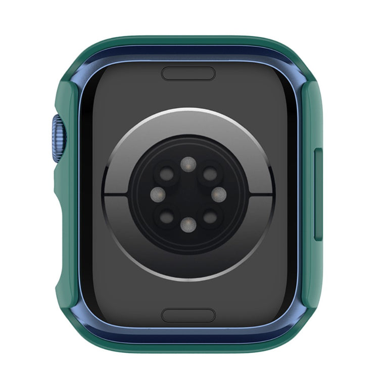 Beskyttende Apple Watch Series 7 45mm Cover med Skærmbeskytter i Plastik og Hærdet Glas - Grøn#serie_8