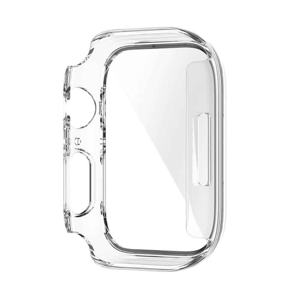 Vildt Godt Apple Watch Series 7 45mm Cover med Skærmbeskytter i Plastik og Hærdet Glas - Gennemsigtig#serie_030