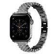 Fed Metal Og Rhinsten Rem passer til Apple Watch Series 7 45mm