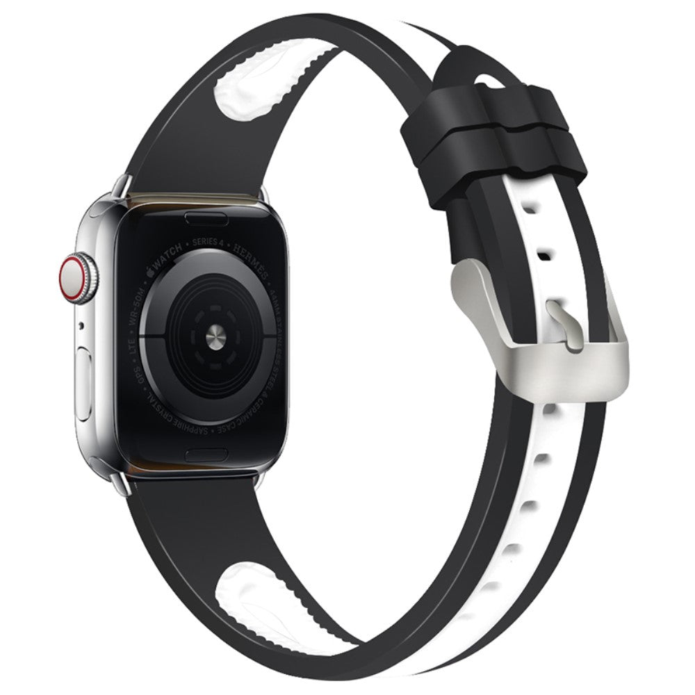 Helt vildt holdbart Apple Watch Series 7 45mm Silikone Rem - Hvid#serie_3