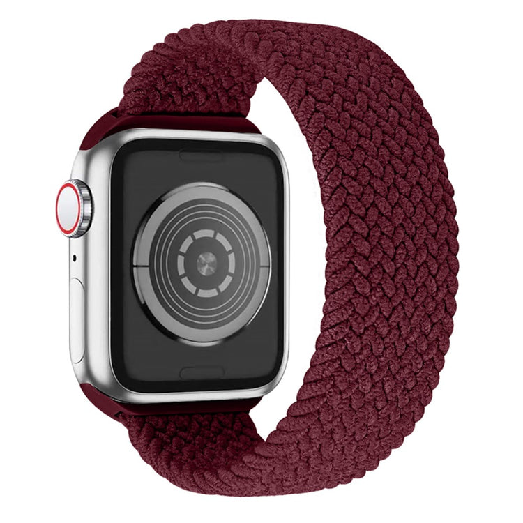 Meget elegant Apple Watch Series 7 45mm Nylon Rem - Størrelse: M - Rød#serie_19