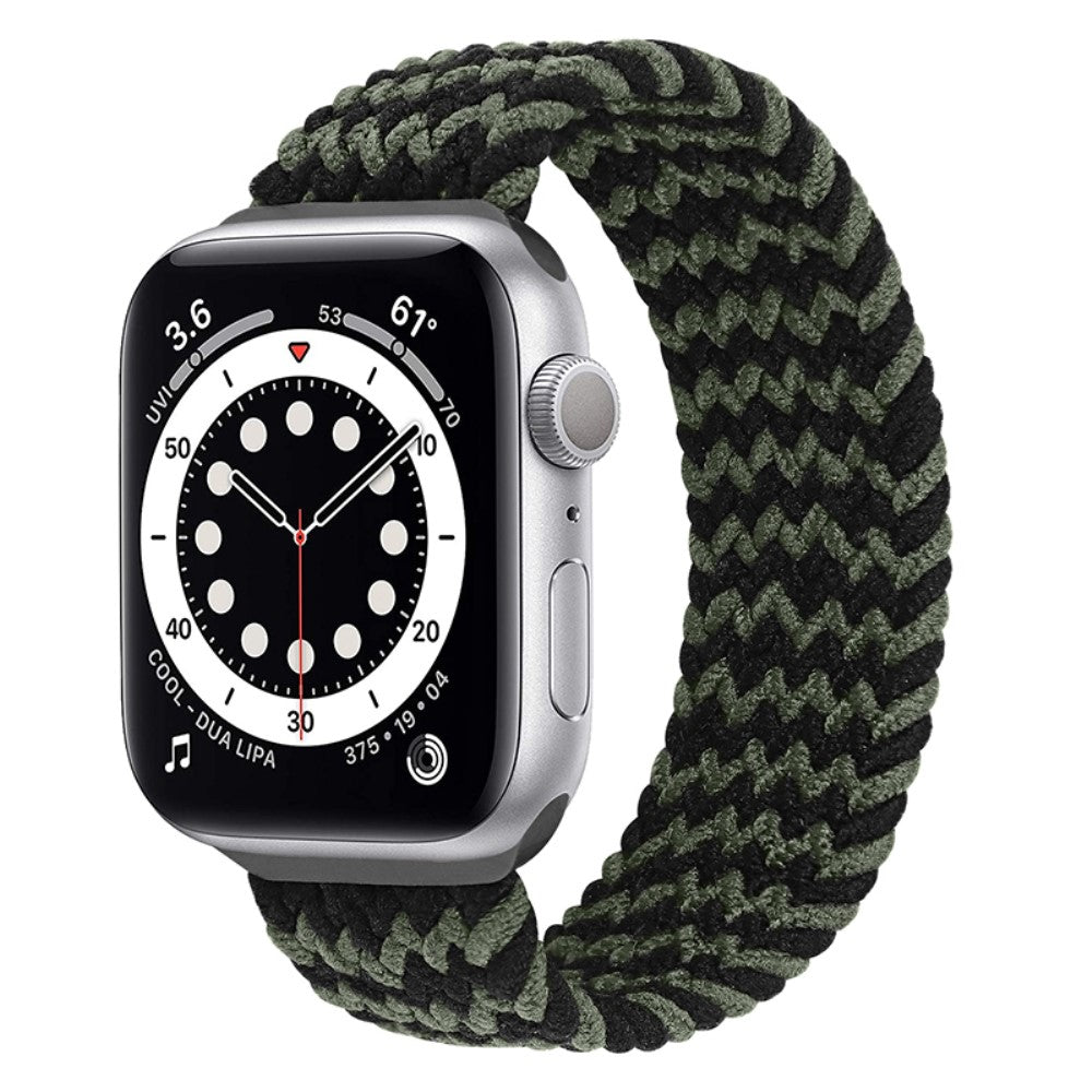 Super hårdfør Apple Watch Series 7 45mm Nylon Rem - Størrelse: L - Grøn#serie_12