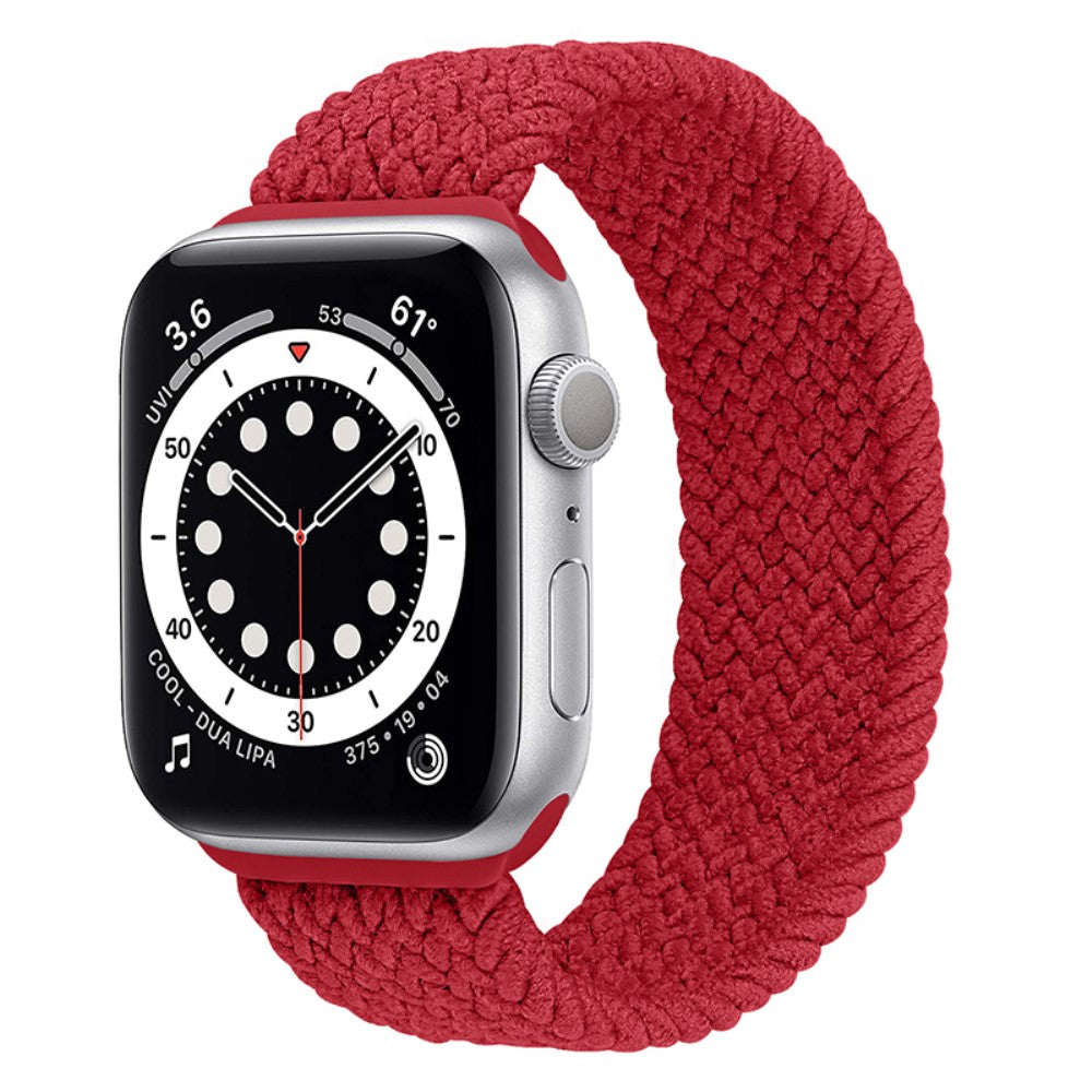 Super hårdfør Apple Watch Series 7 45mm Nylon Rem - Størrelse: L - Rød#serie_13