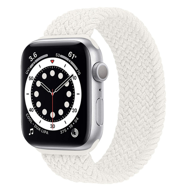 Super hårdfør Apple Watch Series 7 45mm Nylon Rem - Størrelse: L - Hvid#serie_22