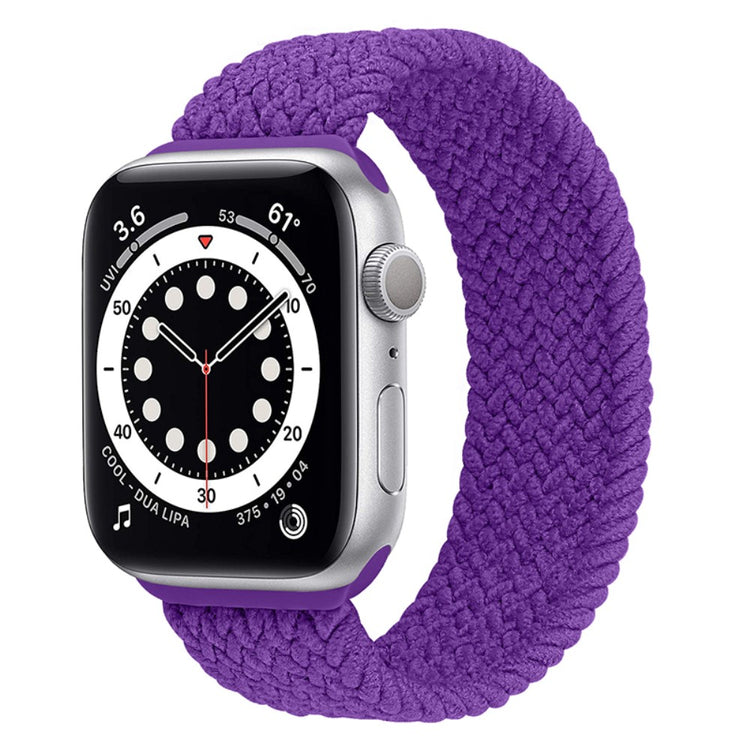 Super hårdfør Apple Watch Series 7 45mm Nylon Rem - Størrelse: L - Lilla#serie_23