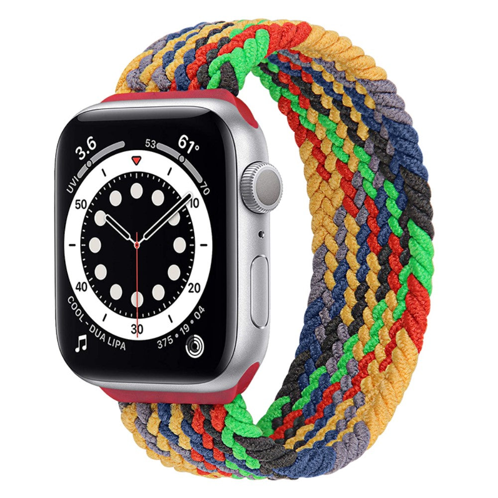Super hårdfør Apple Watch Series 7 45mm Nylon Rem - Størrelse: L - Flerfarvet#serie_4