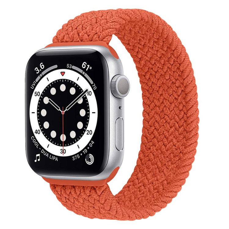 Super hårdfør Apple Watch Series 7 45mm Nylon Rem - Størrelse: L - Orange#serie_5