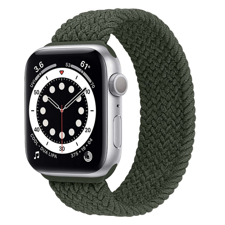 Super hårdfør Apple Watch Series 7 45mm Nylon Rem - Størrelse: L - Grøn#serie_7