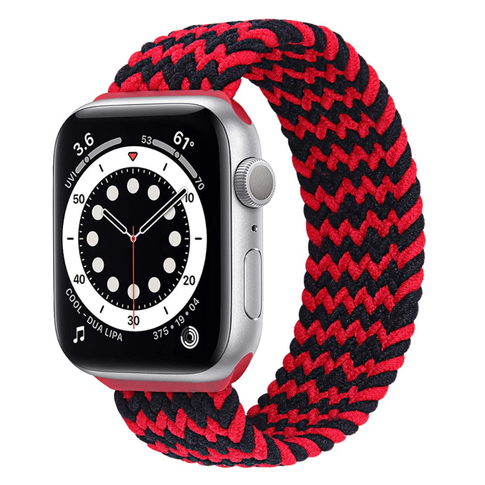 Super hårdfør Apple Watch Series 7 45mm Nylon Rem - Størrelse: L - Rød#serie_9