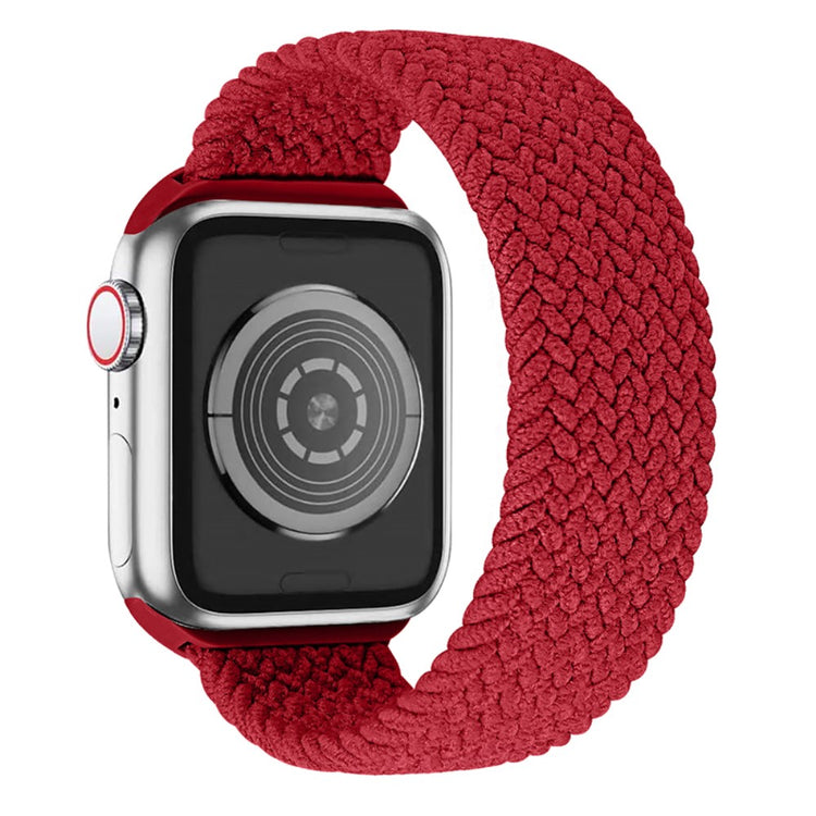 Superflot Apple Watch Series 7 45mm Nylon Rem - Størrelse: S - Rød#serie_13