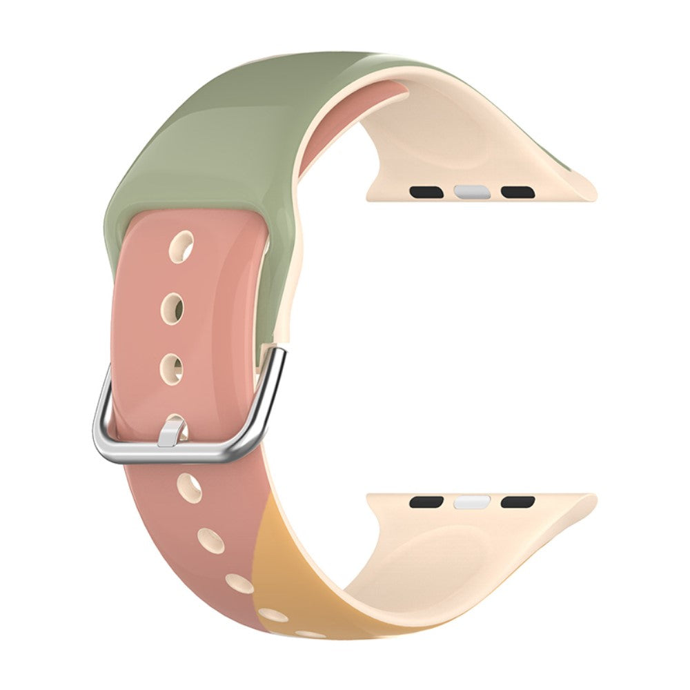 Rigtigt kønt Apple Watch Series 7 45mm Silikone Rem - Flerfarvet#serie_4