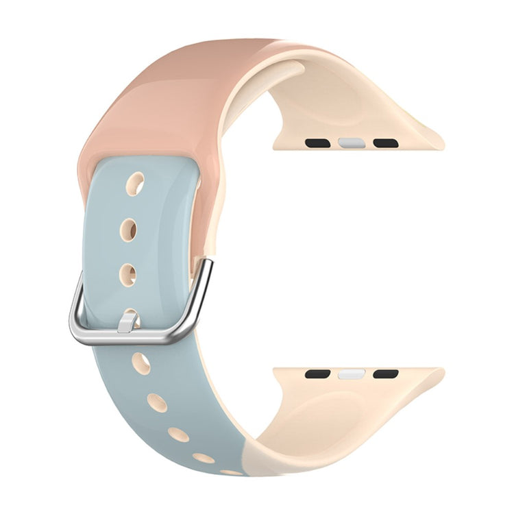 Rigtigt kønt Apple Watch Series 7 45mm Silikone Rem - Flerfarvet#serie_5