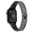 Vildt Pænt Metal Og Rhinsten Rem passer til Apple Watch Series 7 45mm