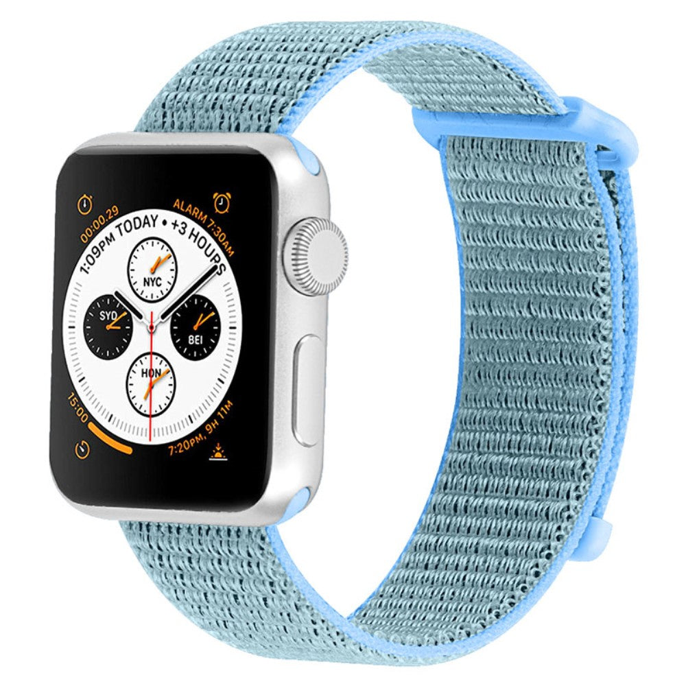 Superflot Apple Watch Series 7 45mm Nylon Rem - Blå#serie_5