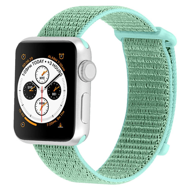 Superflot Apple Watch Series 7 45mm Nylon Rem - Grøn#serie_9