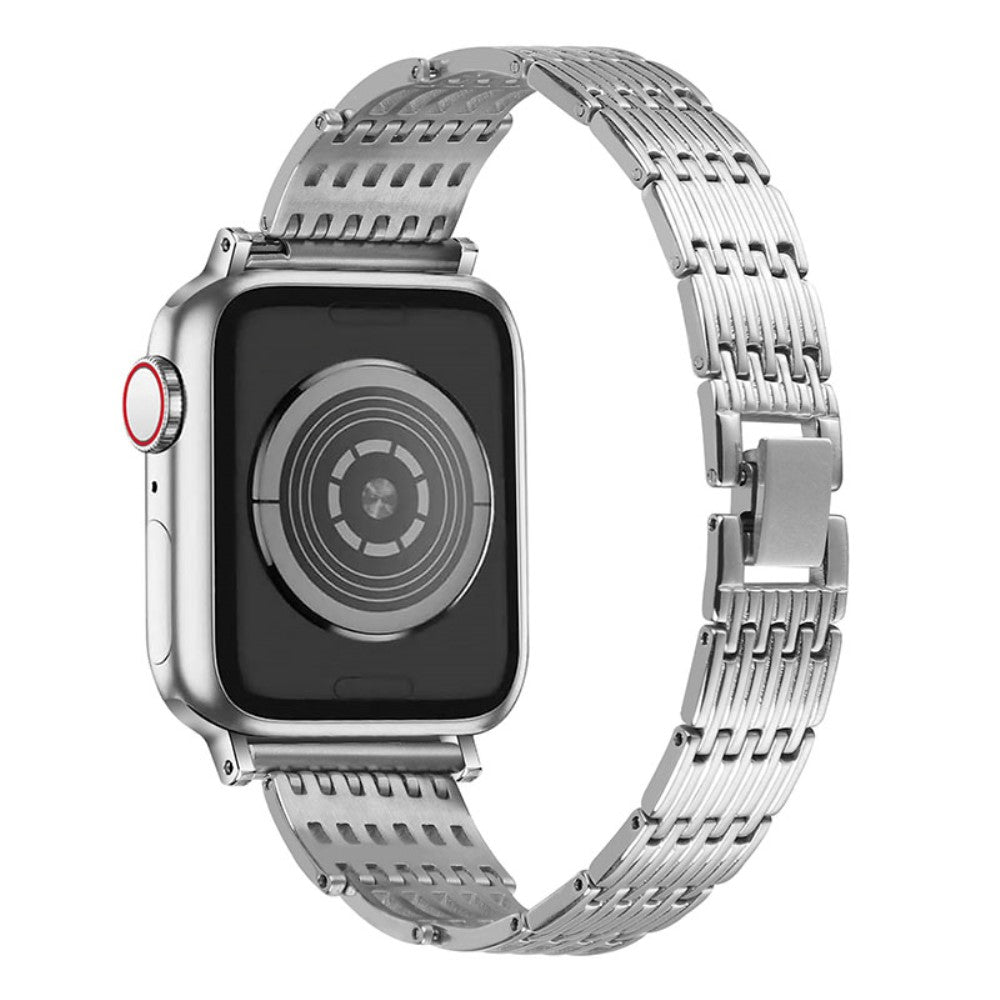 Helt vildt kønt Apple Watch Series 7 45mm Metal Rem - Sølv#serie_2
