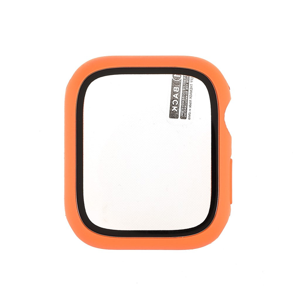 Alle Tiders Apple Watch Series 7 45mm Cover med Skærmbeskytter i Hærdet Glas - Orange#serie_9