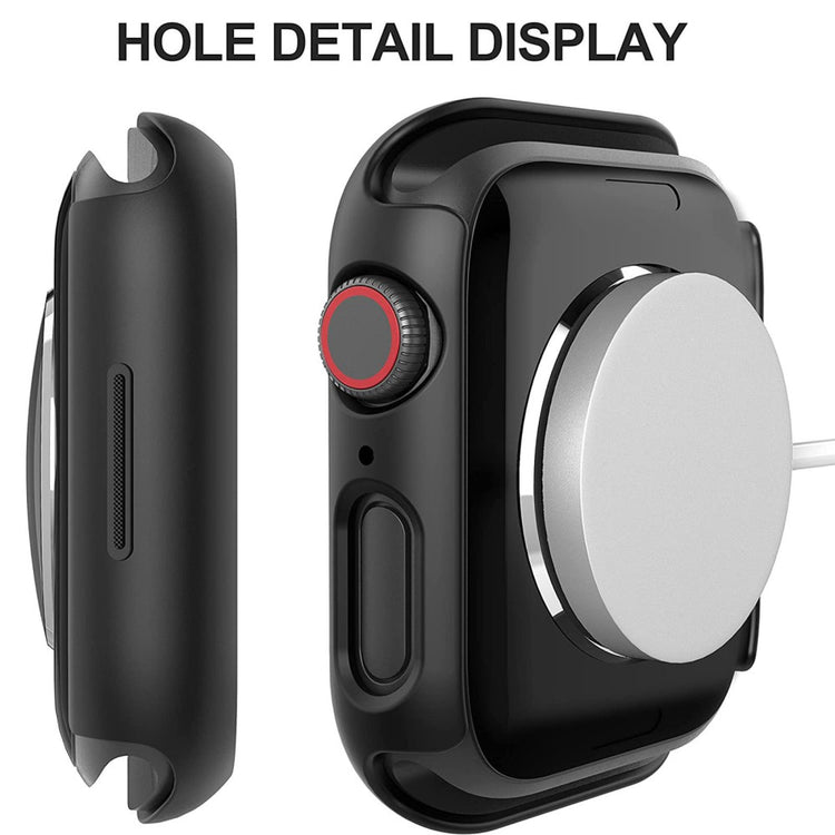 Rigtigt Godt Apple Watch Series 7 45mm Cover med Skærmbeskytter i Plastik og Hærdet Glas - Gennemsigtig#serie_1