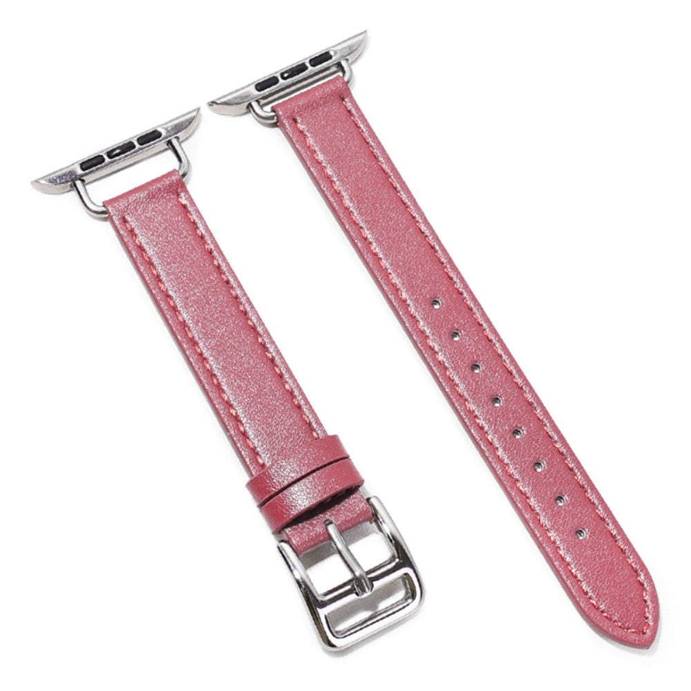 Super nydelig Apple Watch Series 7 45mm Kunstlæder Rem - Pink#serie_9