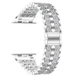 Mega Fint Metal Og Rhinsten Rem passer til Apple Watch Series 7 45mm