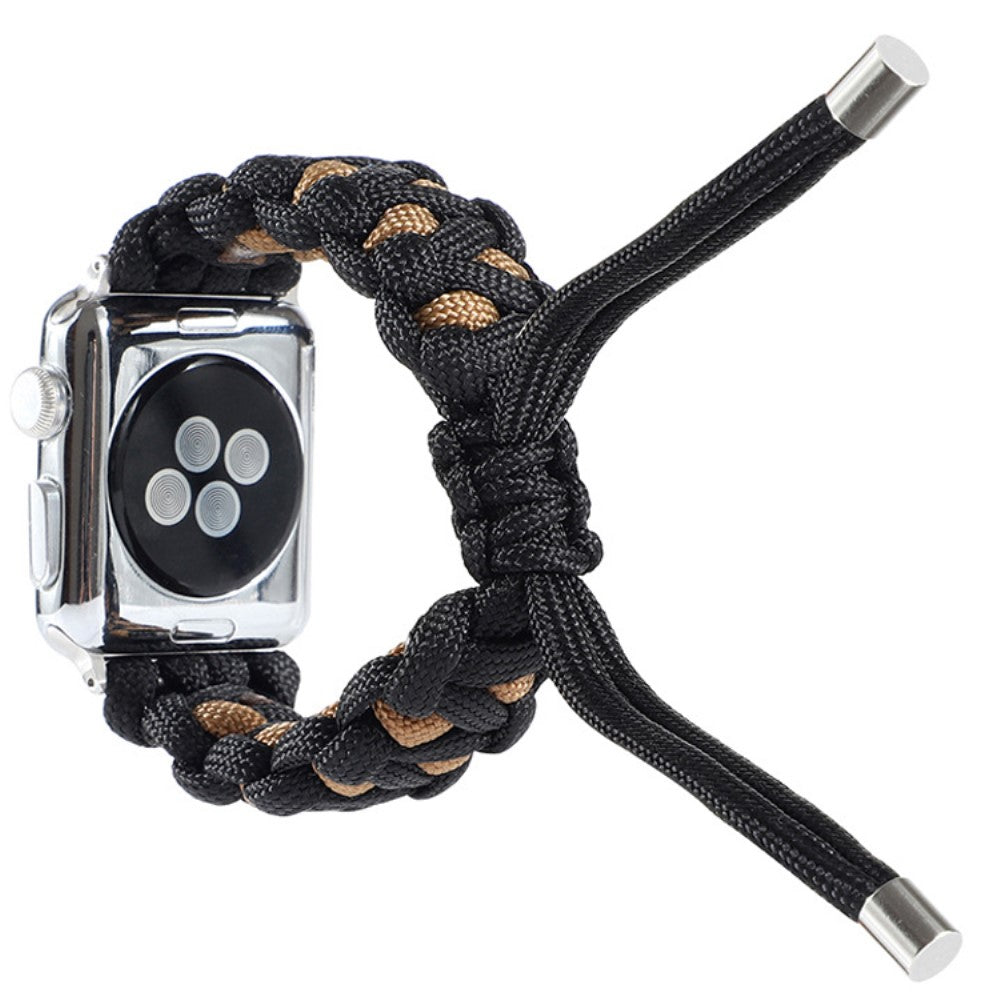 Pænt Apple Watch Series 7 45mm Nylon Rem - Sort#serie_3