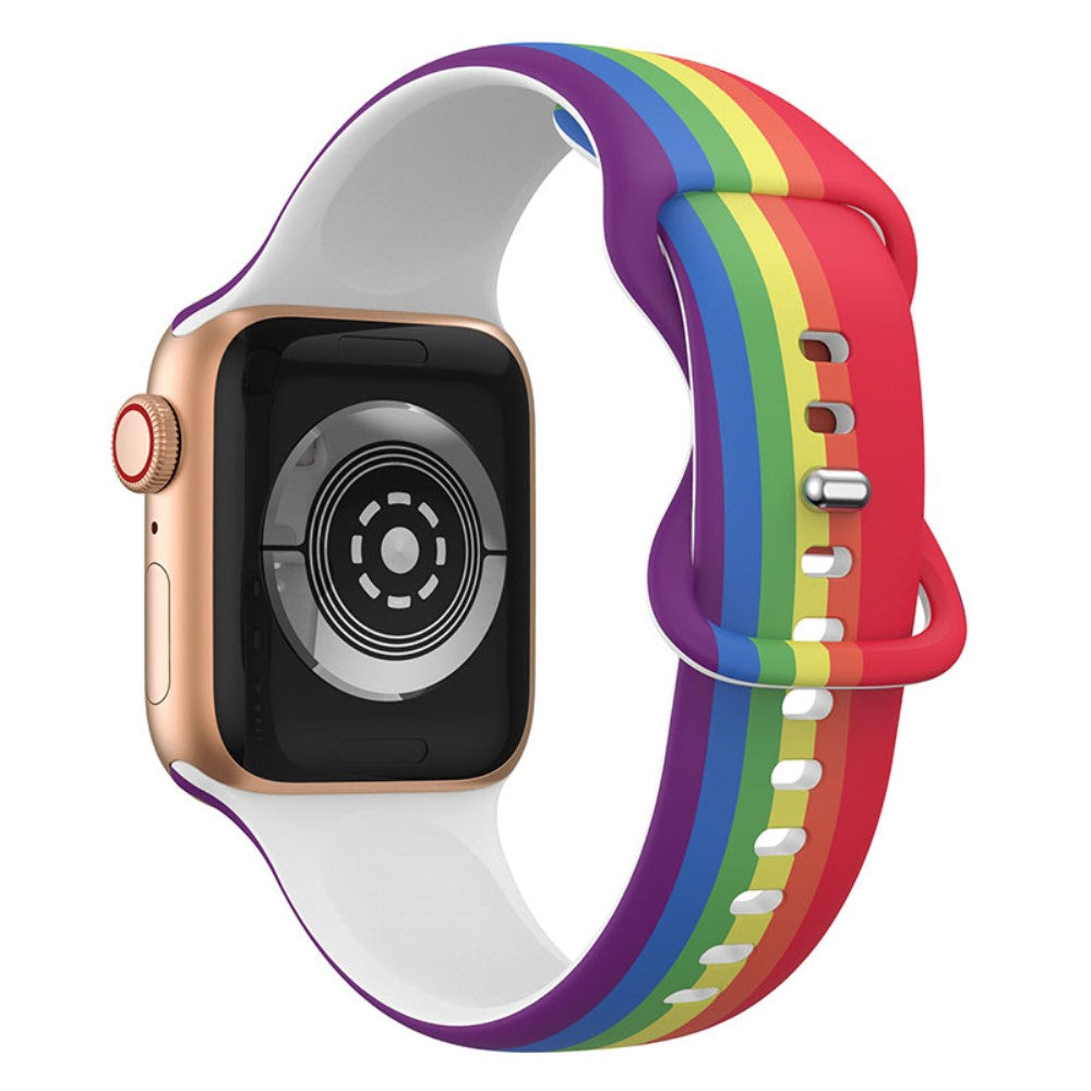 Meget fint Apple Watch Series 7 45mm Silikone Rem - Flerfarvet#serie_11