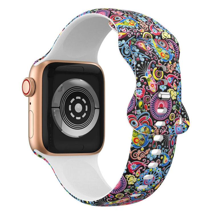 Meget fint Apple Watch Series 7 45mm Silikone Rem - Flerfarvet#serie_12