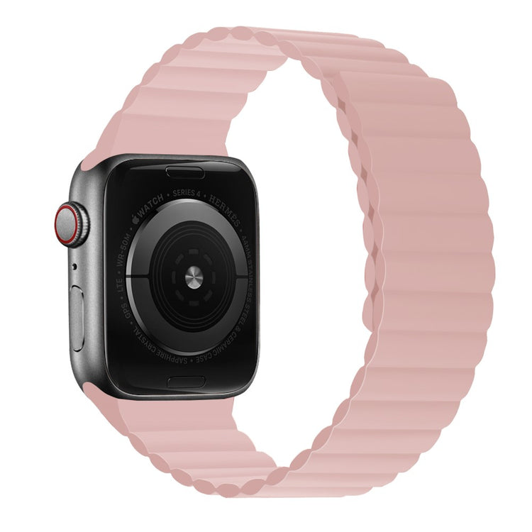 Rigtigt hårdfør Apple Watch Series 7 45mm Silikone Rem - Pink#serie_2